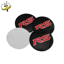 Car Styling Wheel Center Hub Caps Car Emblem Stickers For RS Logo For Ford Fiesta Focus Mustang F150 Ranger Edge Edsel Escort KA