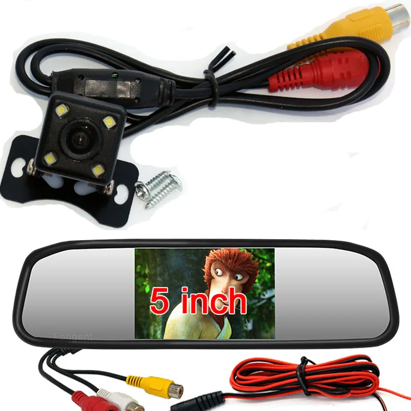Koop Nachtzicht Auto CCD Achteruitrijcamera Met 4.3 5 inch Kleur LCD Auto Video Opvouwbare Monitor Camera Auto Parkeerhulp