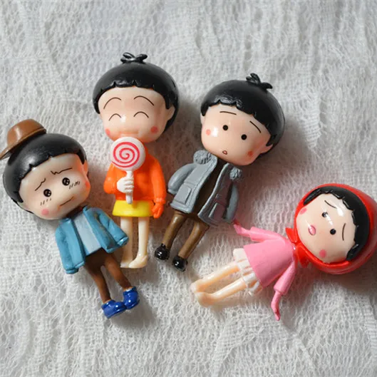

50pcs resin doll sakura momoko with bule coat pink skirt Lollipop for toy doll hair bow DIY accessories craft supplies