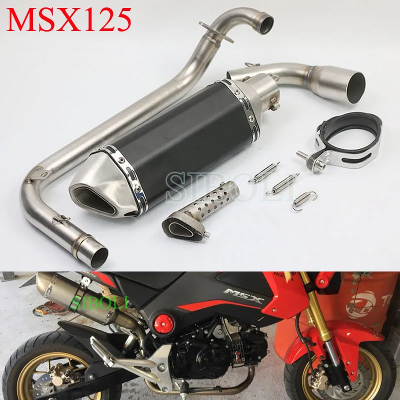 

MSX 125 Motorcycle Exhaust Muffler With DB Killer Connect Pipe FOR HONDA MSX125 2012-2015 AK041