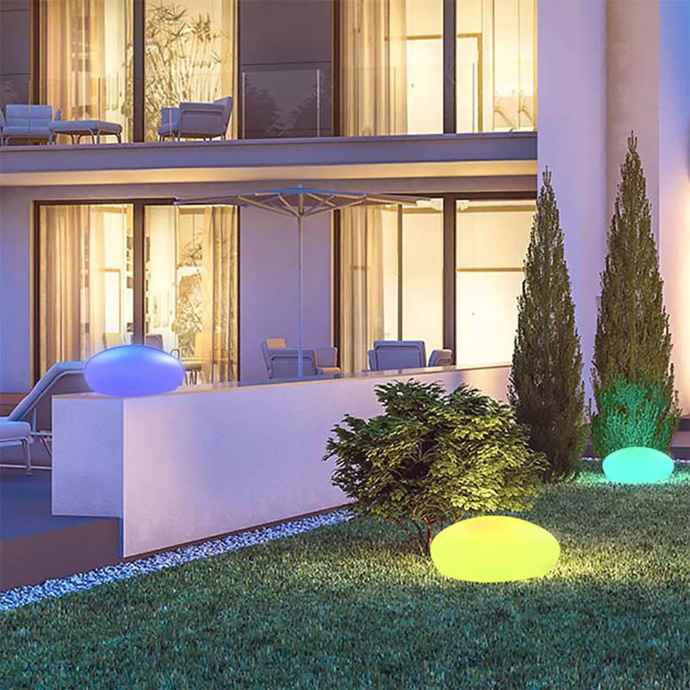 Перезаряжаемый Pebble Stone светодиодный светильник для сада на открытом воздухе