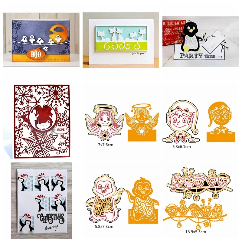 

Cute Winter Christmas Animal Metal Cutting Dies Stencil For DIY Scrapbooking Decorative Embossing Handcraft Die Cutting Template