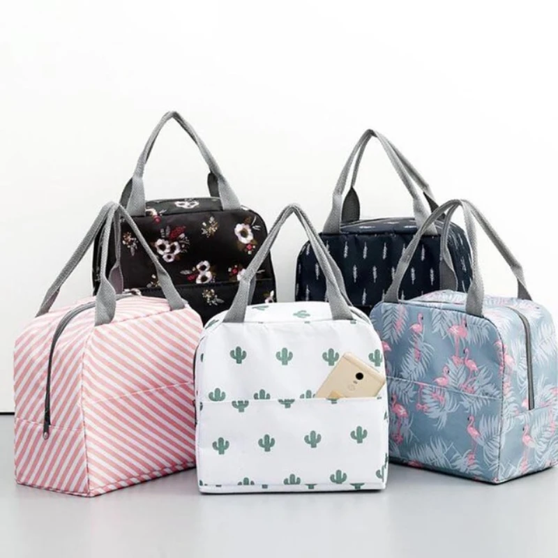 Multifunctional-picnic-bag-lunch-bag-portable-waterproof-insulated-canvas-handbag-hot-food-picnic-bag-zipper-lunch