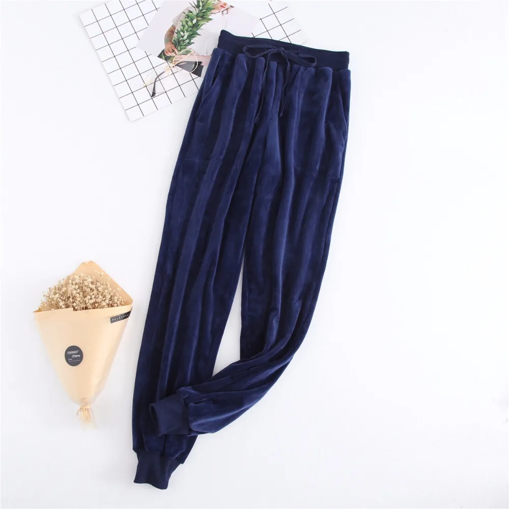 Fdfklak новые домашние штаны для женщин зимние Фланелевые Пижамные брюки женские Пижамные брюки одежда для отдыха женские штаны для сна M-XXL