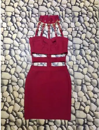 High Quality Black Sleeveless Sequined Hollow Out Celebrity Rayon Bandage Dress Evening Party Dress (3)