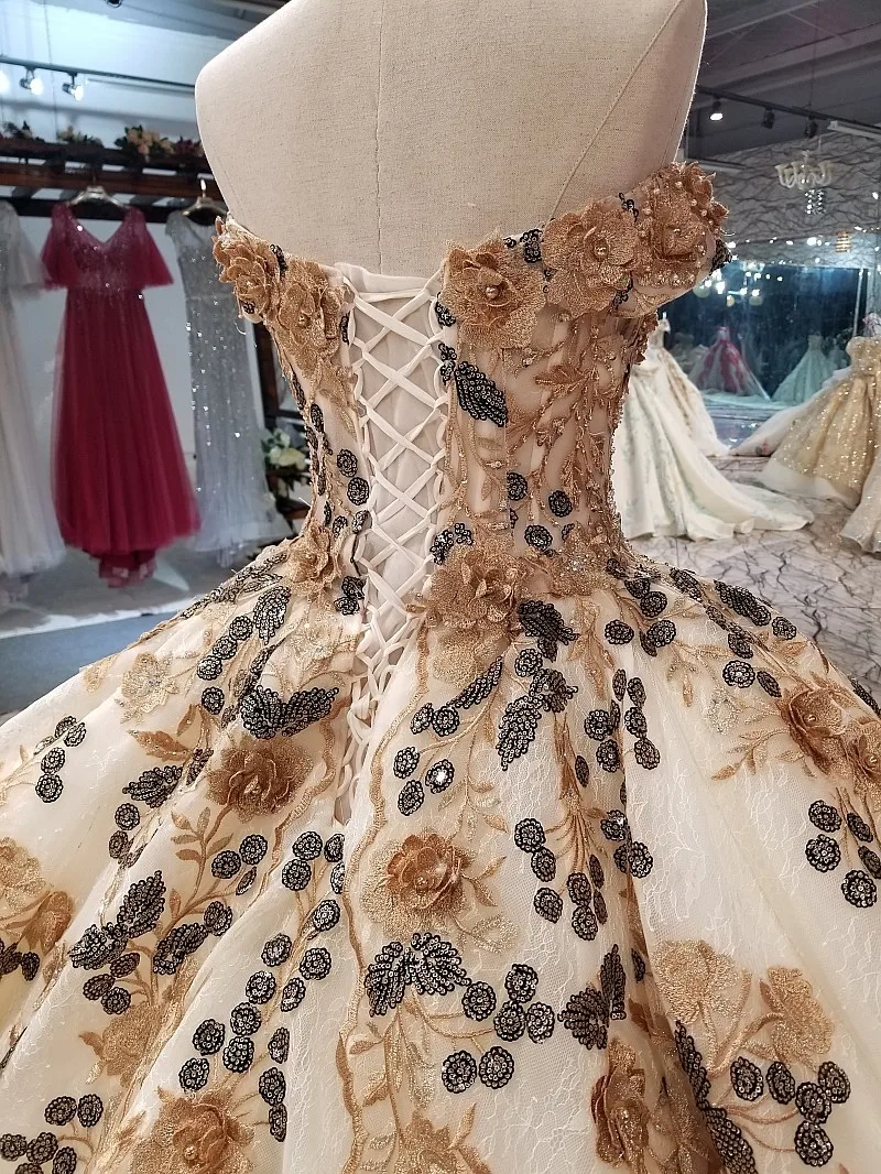 BacklakeGirls 2018 роскошный тюль, цвет Шампань свадебное платье без рукавов возлюбленная собора Поезд с плеча невесты платье Настоящее