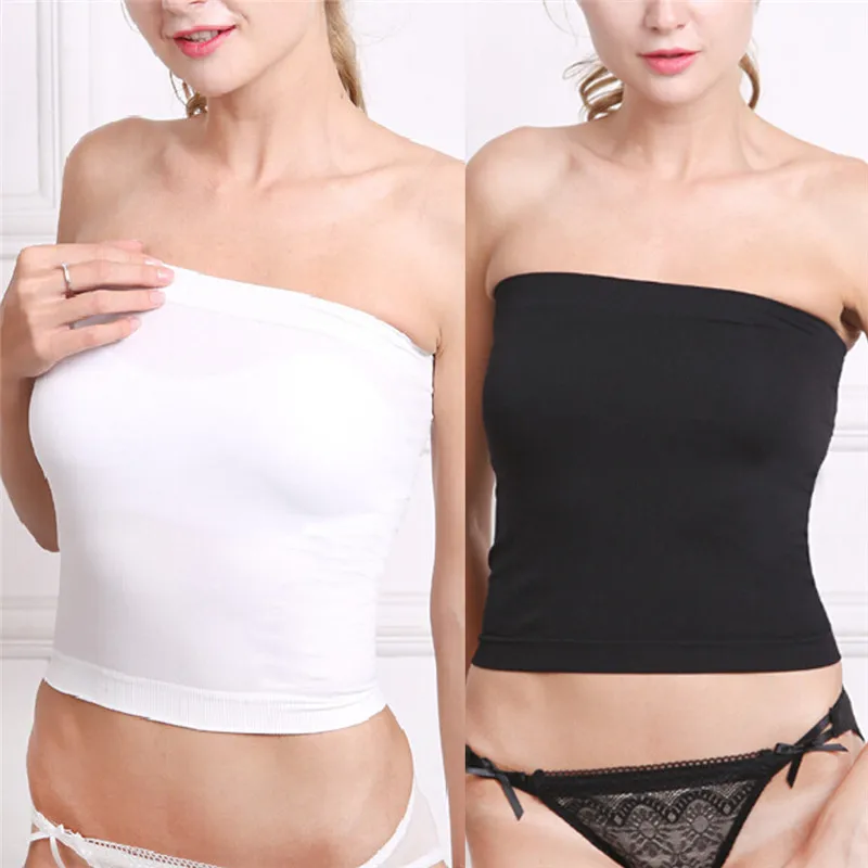 Comfortable Strapless Women's Prevent Exposed Seamless Wrapped Chest Bustier Women Tube Top Comfortable Strapless Women's Prevent Exposed Seamless Wrapped Chest Bustier Women Tube Top