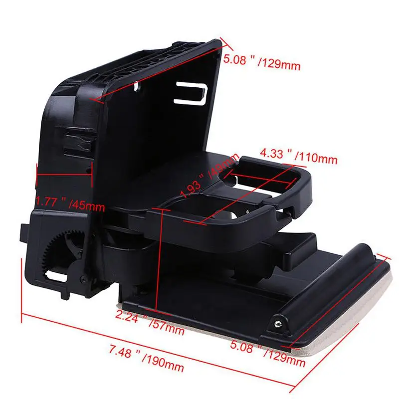 Черная Автомобильная Центральная консоль подлокотник задняя чашка держатель для напитков коробка для VW Jetta MK5 MK6 аксессуары для стайлинга автомобилей держатель для бутылки