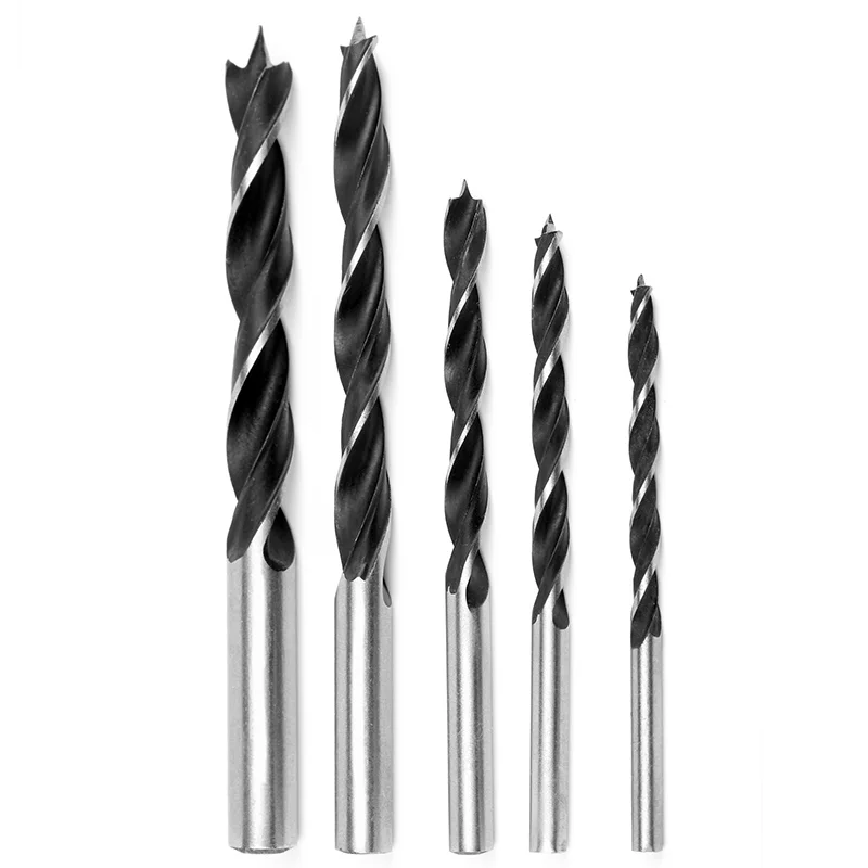 Top Quality 5pcs 1/4" Hex Shank Wood Hcs Center Drill Bit Set High