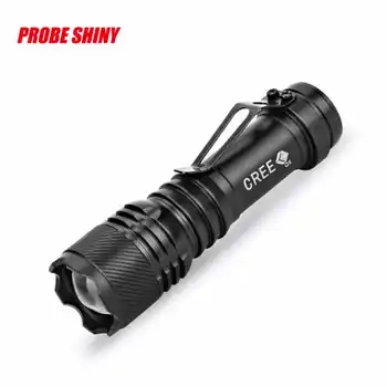 

2000LM chips Q5 AA/14500 3 Modes ZOOMABLE LED Flashlight Torch Super Bright powerful led flashlight laser pointer #4S14