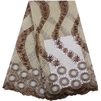 

African Tulle Lace Fabric 2019 African French Lace Fabric High Quality Embroidery Tulle French Lace For Woman Party Dress Y1476