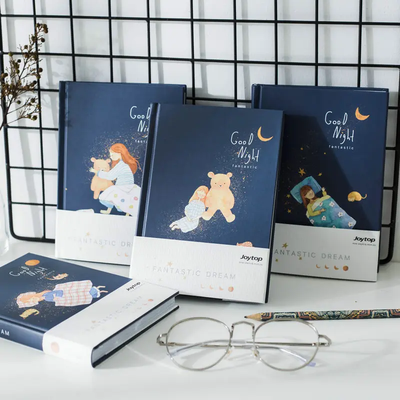 Free shipping A5 notebook goodnight series handbook girls diary book color page hardcover notepad new product | Канцтовары для