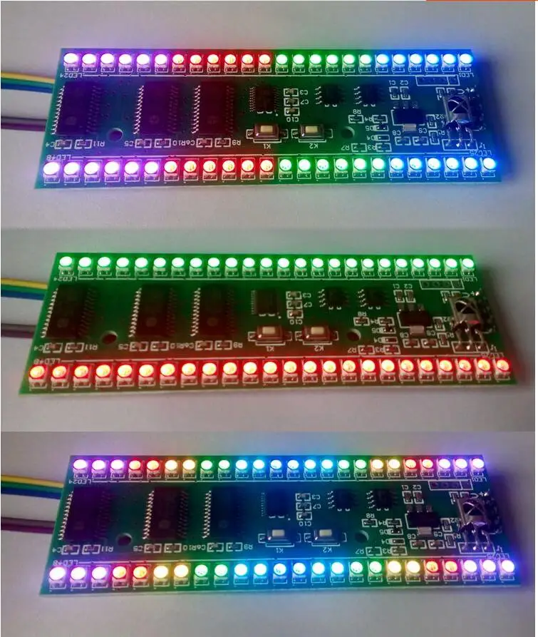 RGB MCU регулируемый дисплей 24 светодиодный индикатор уровня VU двухканальный