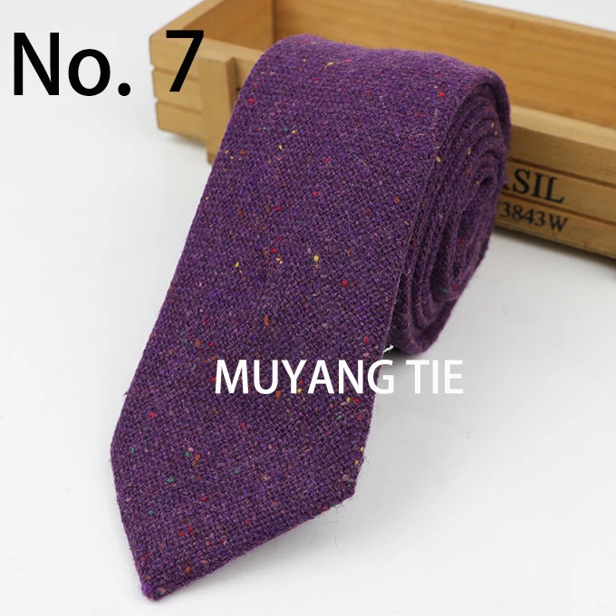 New Style Wool Viscose Tie 7cm Ties Fluffy Solid Color Corbata Slim Striped Necktie Cravat Clothing Accessories Warm Dot Ties