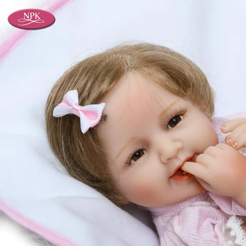 NPK 40CM Soft Body Silicone Reborn Baby Doll Play House Toy For Girls Newborn Girl Babies Doll Kids Child Gift Girl Brinquedos (7)