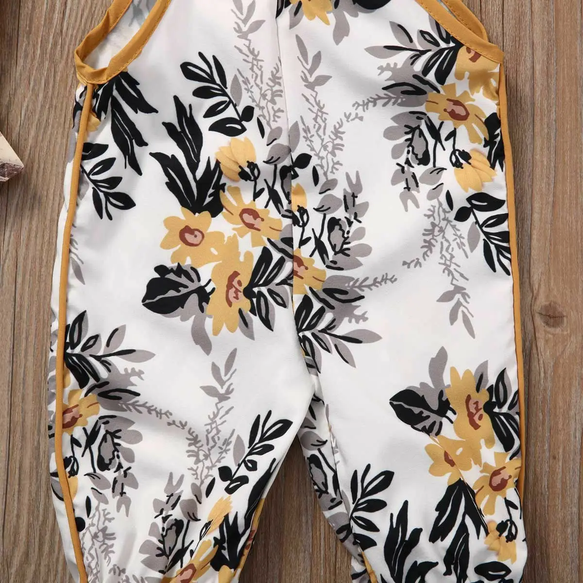 Newborn Toddler Baby Girls Rompers Sleeveless Floral Jumpsuit Clothes Sunflower Summer Outfits