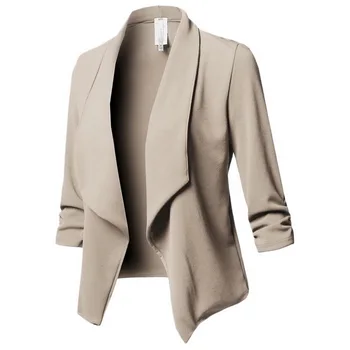 

LASPERAL Ladies Blazers Work Wear Jacket Plus Size Blazer Women Solid Color Suit Long Sleeved Lapel Casual Small Suit Slim Yards
