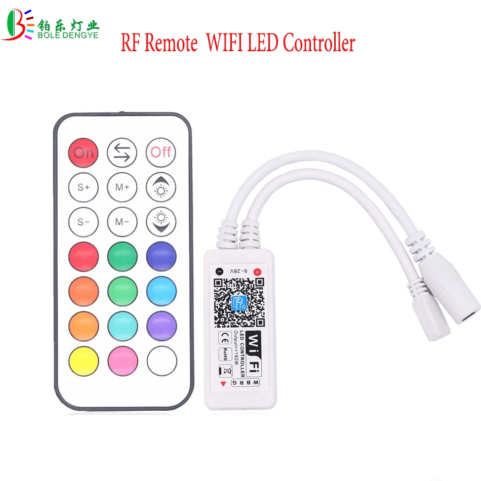 LED WIFI Controller RGB Controler 24Key IR RF Remote Control 5Key 18A RGB Music Sound Light Controller For RGB LED Strip