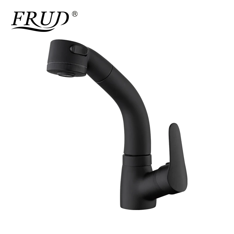 

FRUD New Arrival Pull out Basin faucet Single handle Sprayer Swivel Spout Kitchen Faucet Sink Hot Cold Mixer Water Taps Y10130