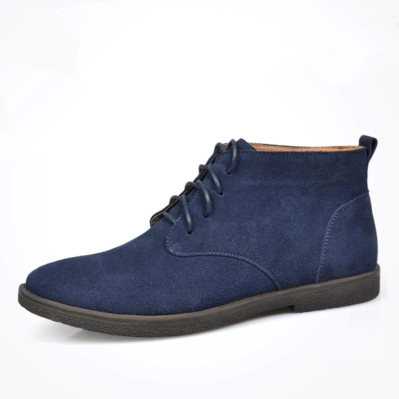US SIZE 12 13 Nubuck Leather Casual Lace Up Desert Chukka Ankle Boots Men Winter Shoes
