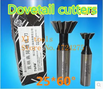 

1PCS 25MM*60 degrees high speed steel straight shank dovetail milling cutter, high speed steel straight shank milling cutter