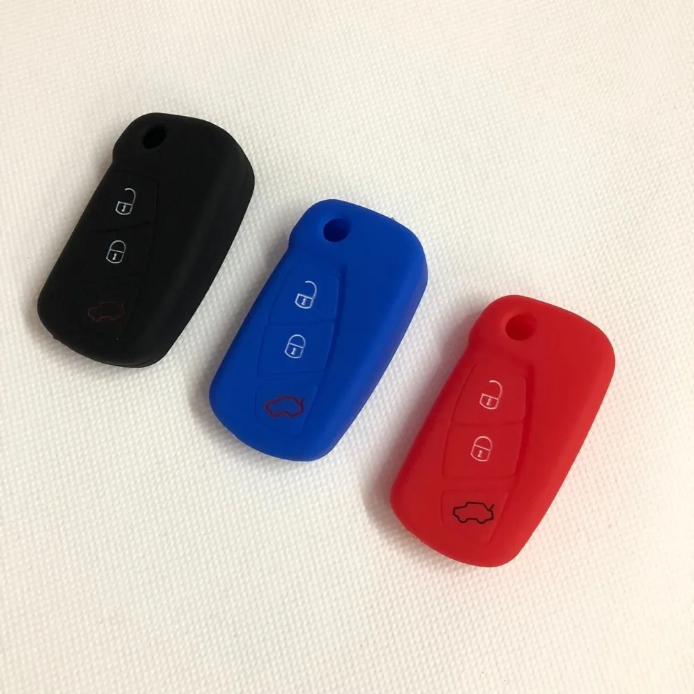 Silicone Rubber Key Cover FOB Case for FORD KA GALAXY Fusion Mk4 Kuga