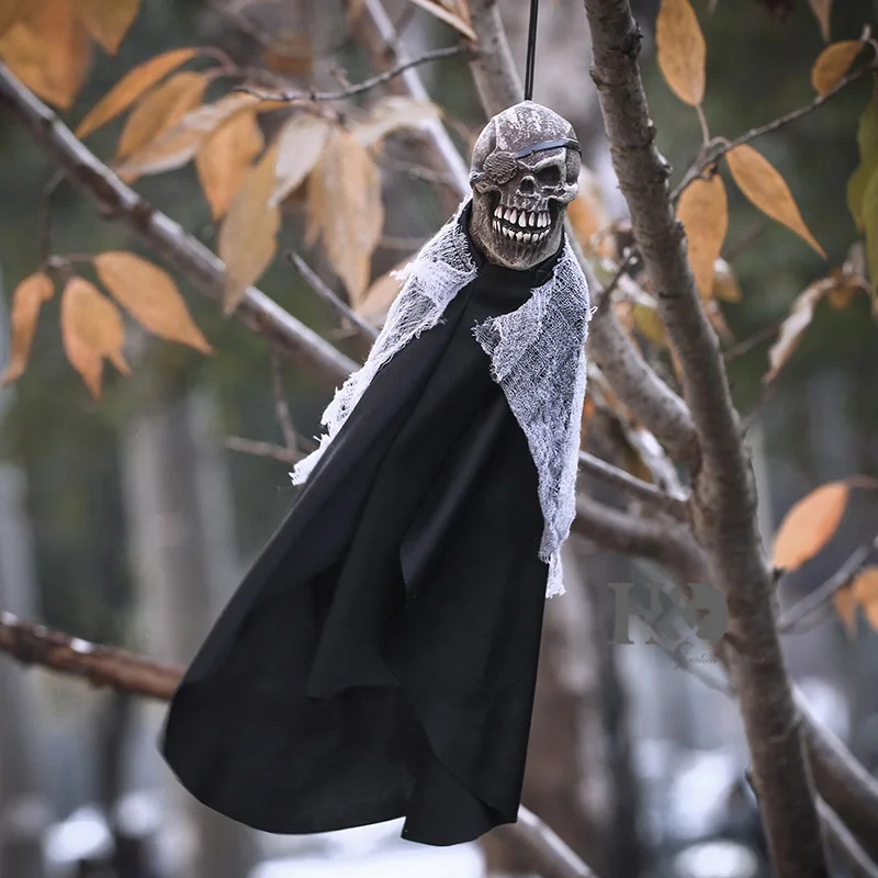 H&D Halloween Hanging Reaper Skeleton,Hanging Halloween Prop Haunted