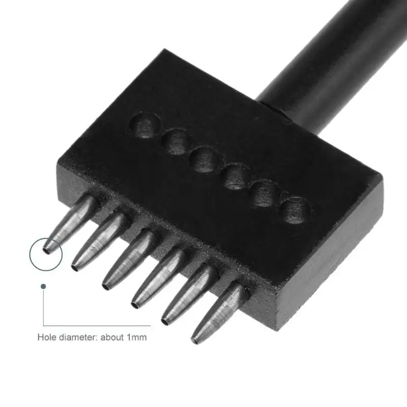 Leather Tools Leather Craft Tools Leather Craft Tool 5mm Pitch 2 4 6 Prong Leather Punching Hole Tool Row Punch Leathercraft Spacing Hole Craft Round Row Punch