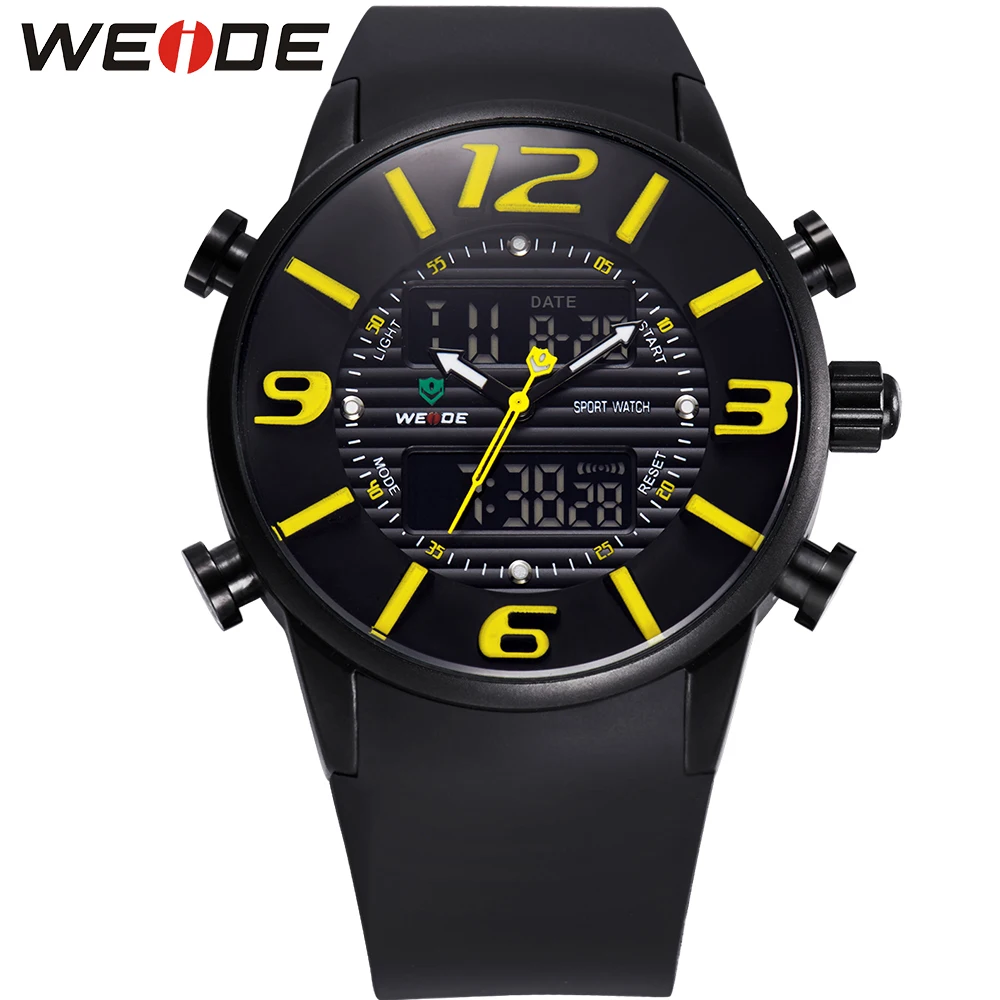 

WEIDE Top Luxury Brand Men Sport Watches Quartz Clock Man Military Waterproof Wrist Watches Relogio Masculino Montres hommes