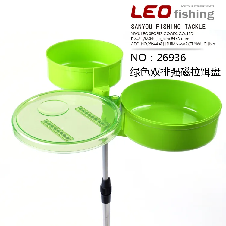 

Green Pull Bait Tray Insert Pole Type Fast Food Tray Durable For Fishing Fish