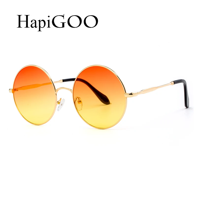 HapiGOO 2017 Новая мода Круглый Солнцезащитные очки для женщин Для женщин/Для мужчин