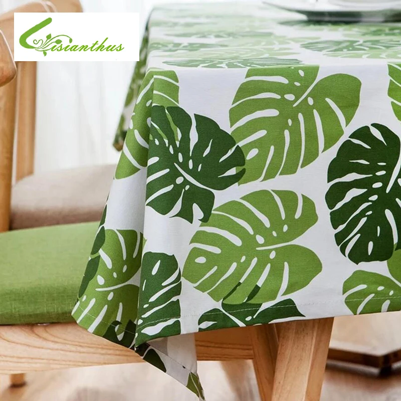 

Table Cloth Rectangular Pastoral Style Tropical Plants Printed Tablecloth Home Protection and decoration Elegant Table cover
