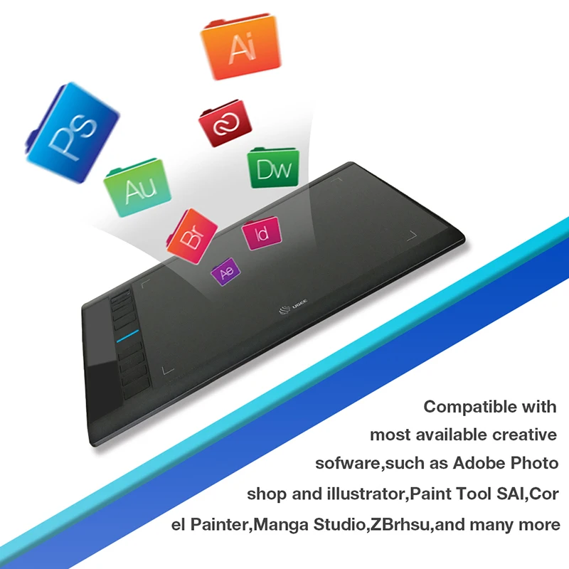 Kopen M708v2 Ugee Digitale Grafische Tablet M708 Tekening Schilderen Pad 8192 Niveau Grafische Tablet Met Batterij Gratis Pen Drop Shipping