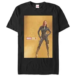 С героями комиксов Марвел, Для мужчин 10 годовщина черная футболка вдовы летние брендовые футболки с коротким рукавом Фитнес Бодибилдинг