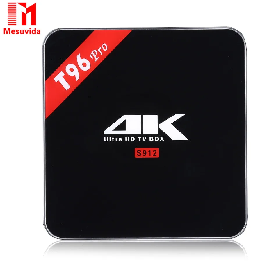 

Mesuvida T96 PRO Smart Android TV Box Octa core GB 16GB Dual Band WiFi Bluetooth4.1 4K Media Player Amlogic S912 PK X96 X92