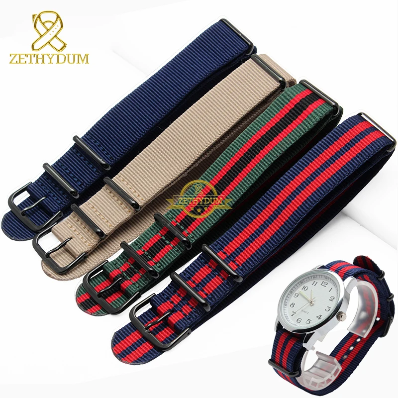 Nylon watchband perlon nato watch strap waterproof sport wristwatches