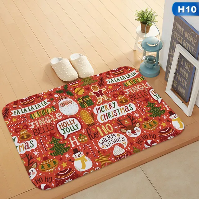 Buy Christmas Floor Mat Cartoon Cute Snowman Flannel