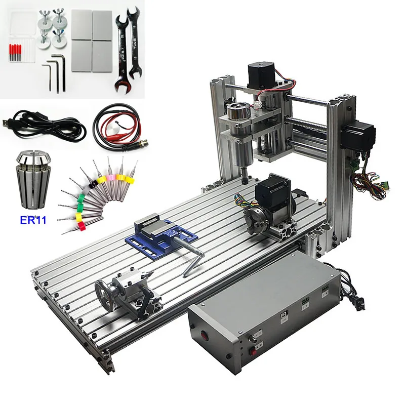 

USB CNC Router 6030 400W 4 Axis CNC Engraving Cutting Machine for Woodworking
