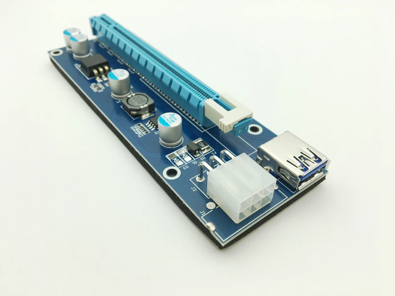 Riser VER007 PCI E Express 1x to 16x Card USB 3 0 кабель для передачи данных SATA до 6Pin IDE Molex Power BTC Bitcoin Miner