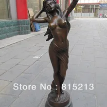 Bi004089 классическая Винтаж бронзовая скульптура обнаженной женщины девушка леди Искусства скульптуры мраморное основание