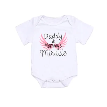 

Fashion New Summer baby romper Newborn Father's Day letter printing romper infants baby kids jumpsuit short sleeve clothes