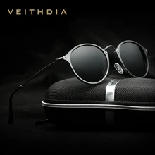 VEITHDIA Мужские поляризационные солнцезащитные очки для вождения алюминиевые антибликовые очки мужские водительские ретро мужские очки уличные