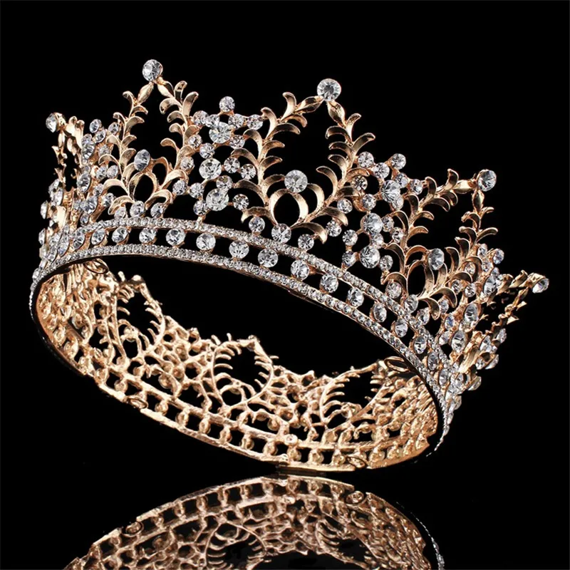

Bridal tiara crown rhinestone King Diadem hair ornaments jewelry for Women Bride Wedding Tiaras and Crowns head accessories