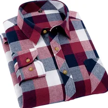 Мужская клетчатая фланелевая рубашка, тонкая весенняя Мужская рубашка, модная брендовая мужская деловая Повседневная рубашка с длинным рукавом, плюс m-5 xl