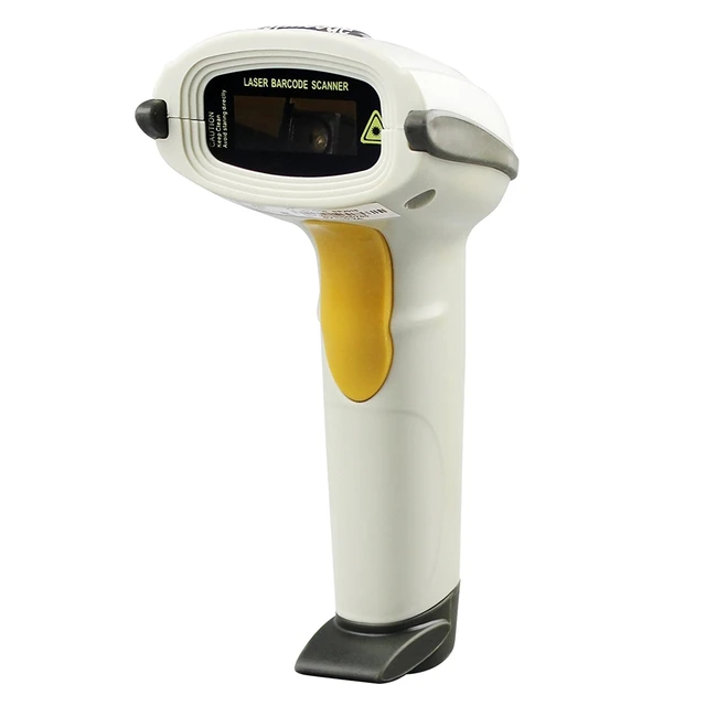 Best Price Symcode USB Laser Wired Handheld Barcode Scanner Reader White Best Price Symcode USB Laser Wired Handheld Barcode Scanner Reader White