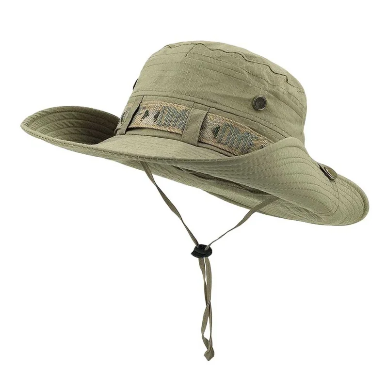 Men Outdoor Army Fishing Hats Sports Cap Hiking Bucket Sun Hat Polyester  Fishing Caps