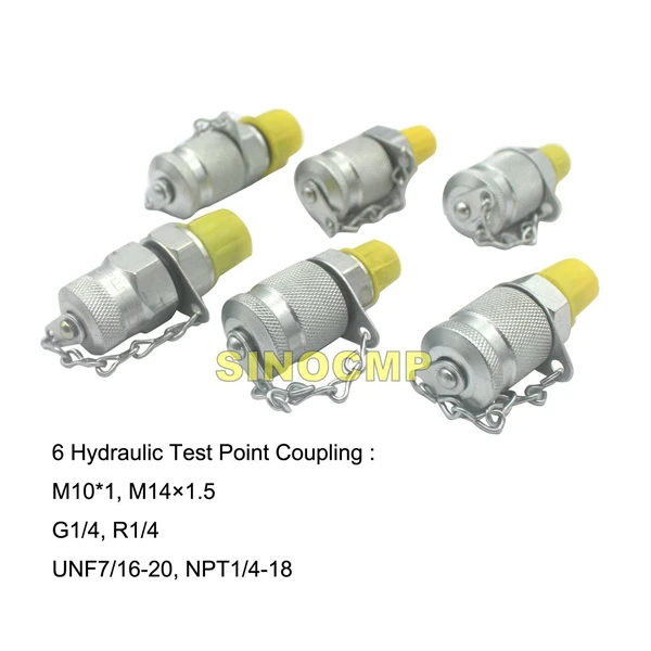 Испытательный комплект гидравлического давления экскаватора, гидравлический манометр, тестовая муфта манометра, 2 года гарантии