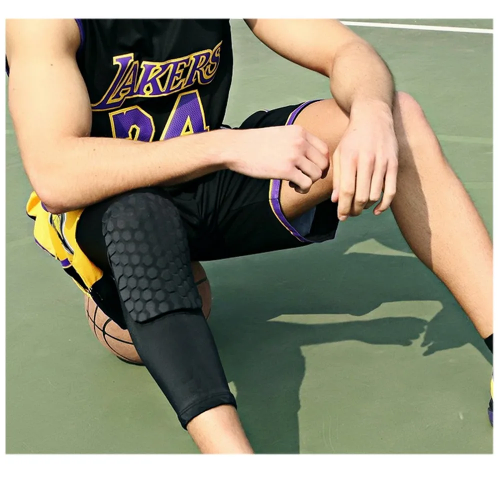 

RUNACC 1PCS Honeycomb Knee Pad Anti-Slip Basketball Leg Long Sleeve Crashproof Protector Gear For Sports ergonomic design