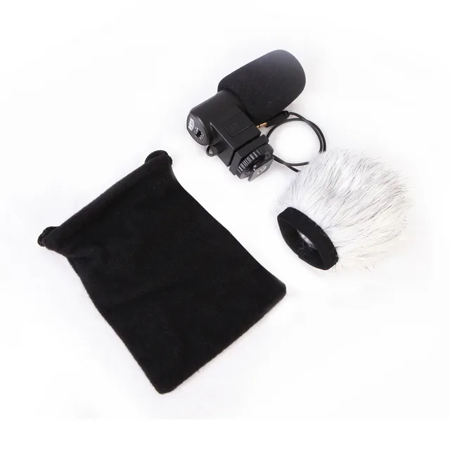 BOYA BY-V01 Stereo Condenser Microphone w/ Windshield for Canon 5D II 5D3 7D 6D 70D 60D 600D 650D DSLR