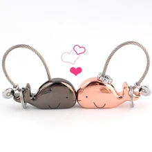 Milesi 3D Ballena Llavero para Los Amantes de Regalo Bolsa Colgante parejas Clave Baratija Llaveros Coche Llavero Chaveiro Artículos Innovadores K0178